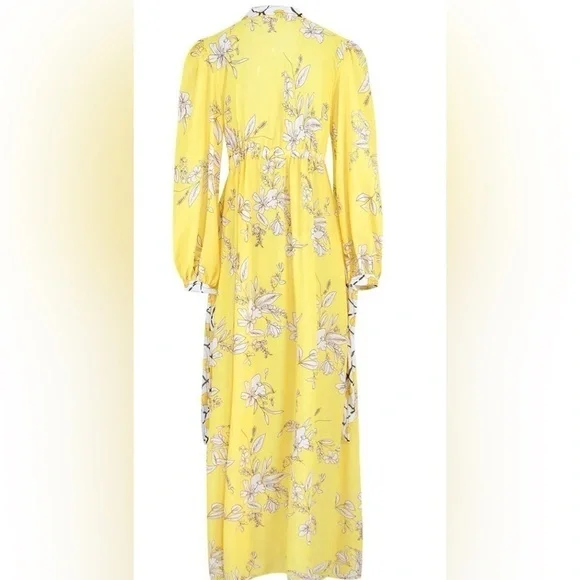 Elegant Bohemian Floral Tropical Print Long Sleeve Maxi Swimsuit Coverup Kimono - Picture 13 of 13